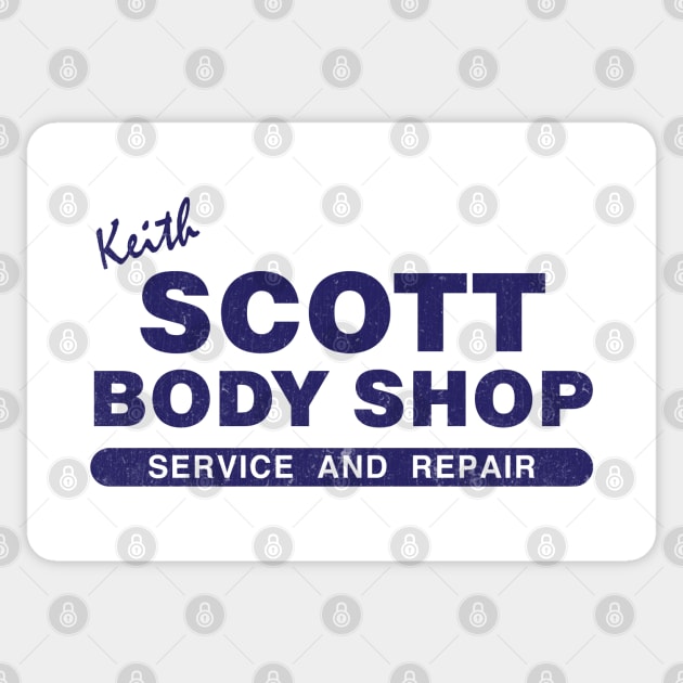 Keith Scott Body Shop Hoodie Sticker by tvshirts